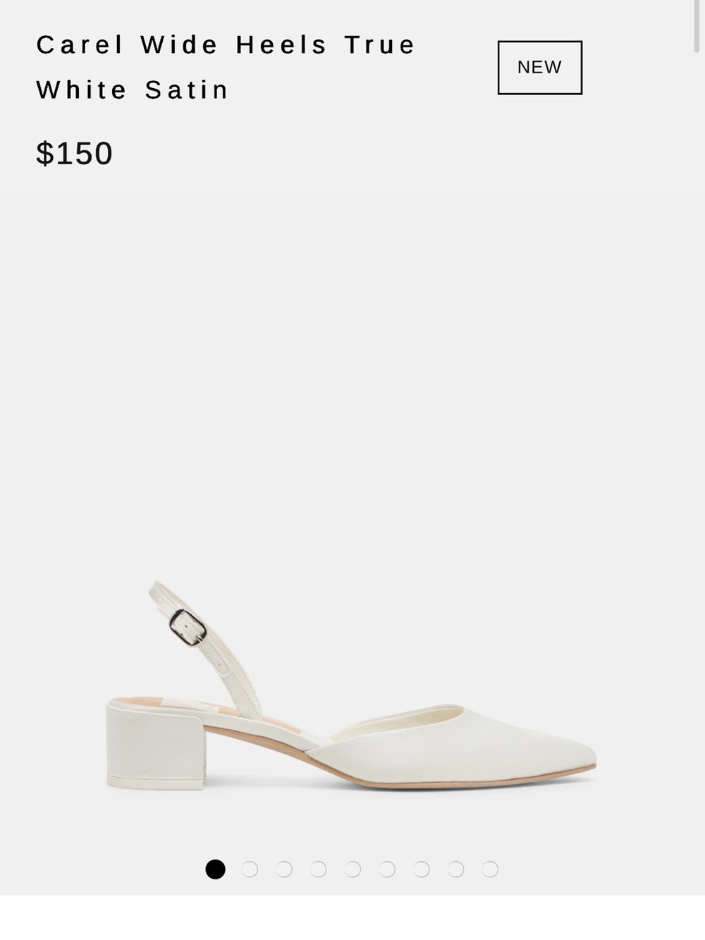 Dolce Vita White Satin Slingback Block Heel Mules